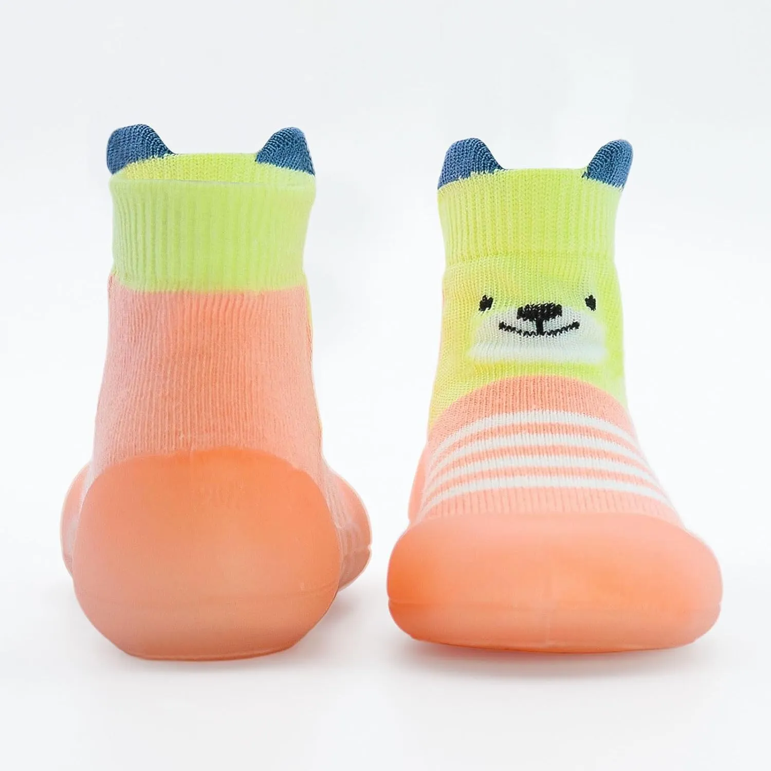 1 Pair Baby Shoes, Baby Socks Shoes Boys/Girls Walkers Shoes Non-Skid Slipper Shoes with Soft Rubber Sole Toddle Sneaker Pinks, Gray, Green