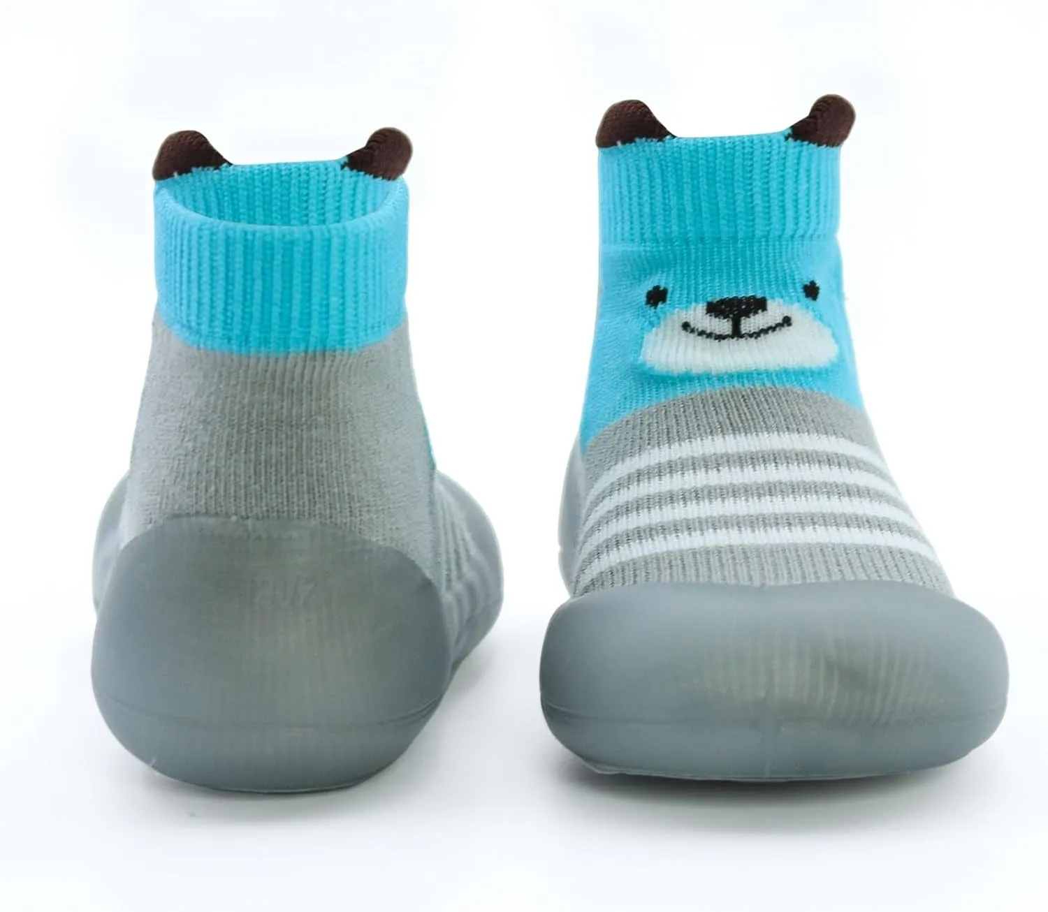 1 Pair Baby Shoes, Baby Socks Shoes Boys/Girls Walkers Shoes Non-Skid Slipper Shoes with Soft Rubber Sole Toddle Sneaker Pinks, Gray, Green