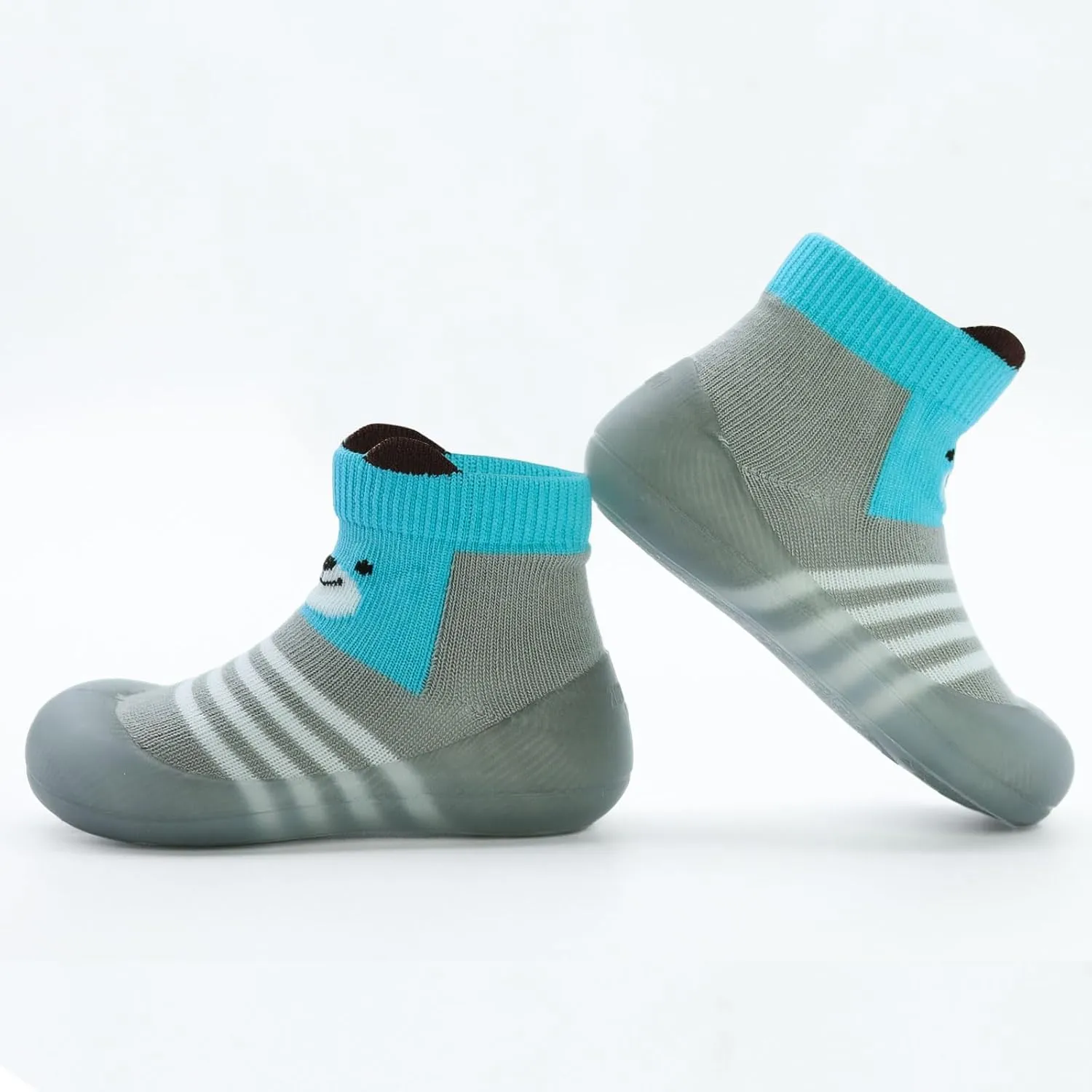 1 Pair Baby Shoes, Baby Socks Shoes Boys/Girls Walkers Shoes Non-Skid Slipper Shoes with Soft Rubber Sole Toddle Sneaker Pinks, Gray, Green