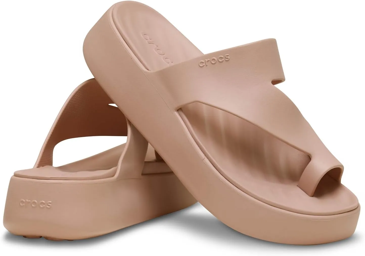 Crocs Women's Getaway Toe Loop Platform Sandals, LiteRide Comfort