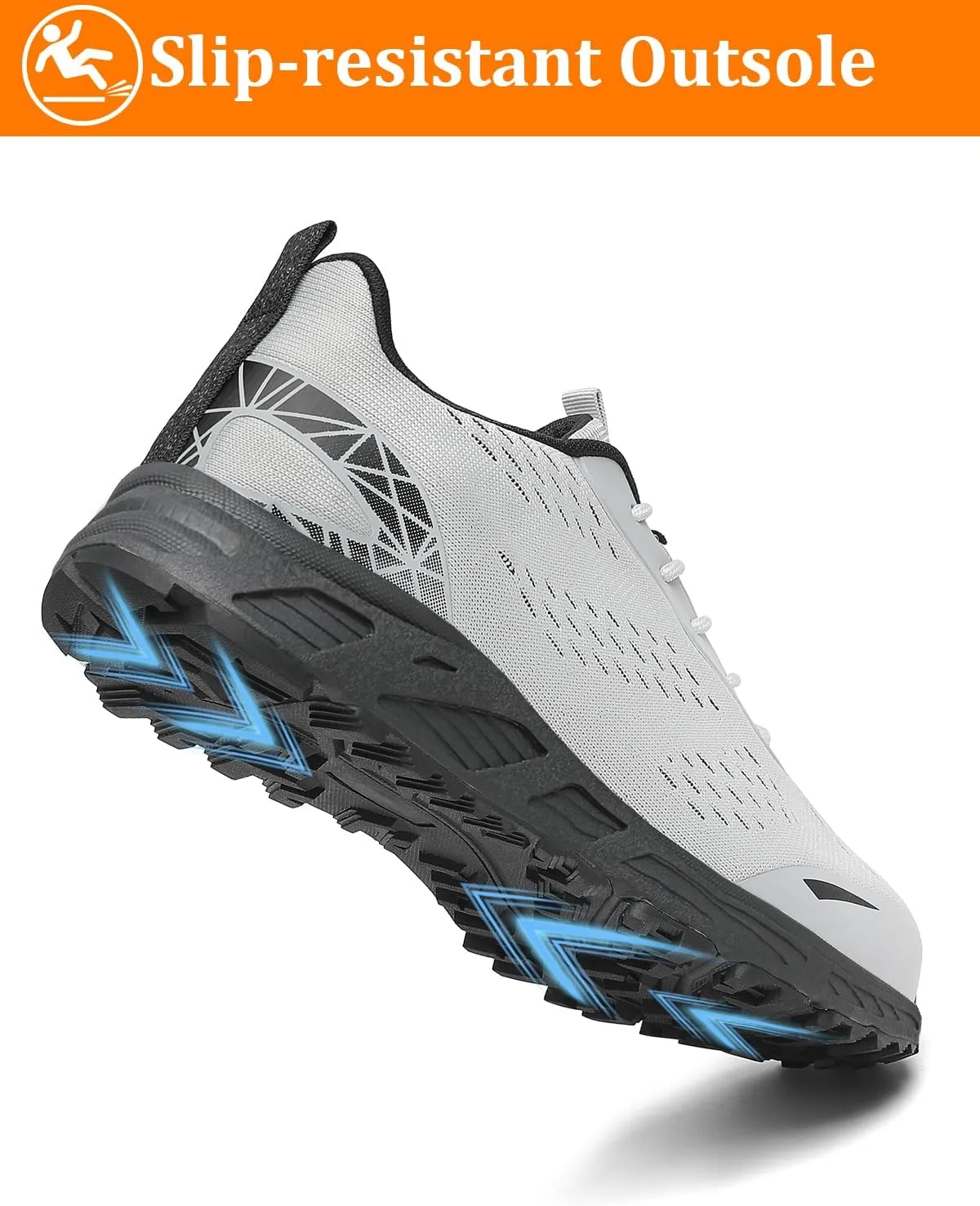 VikoViren Steel Toe Shoes for Men Women Comfy Lightweight Indestructible Non Slip Safety Work Sneakers Warehouse Industry Construction Shoes