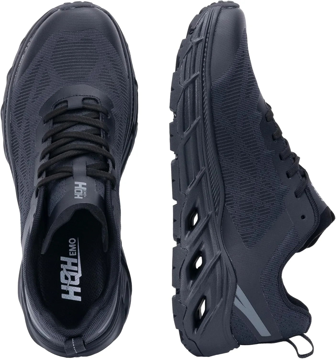 Wide Trail Running Shoes for Mens - FALKON 1.0 Waterproof Hiking Sneakers Wide Width for Outdoor with Jet-Holes Sole