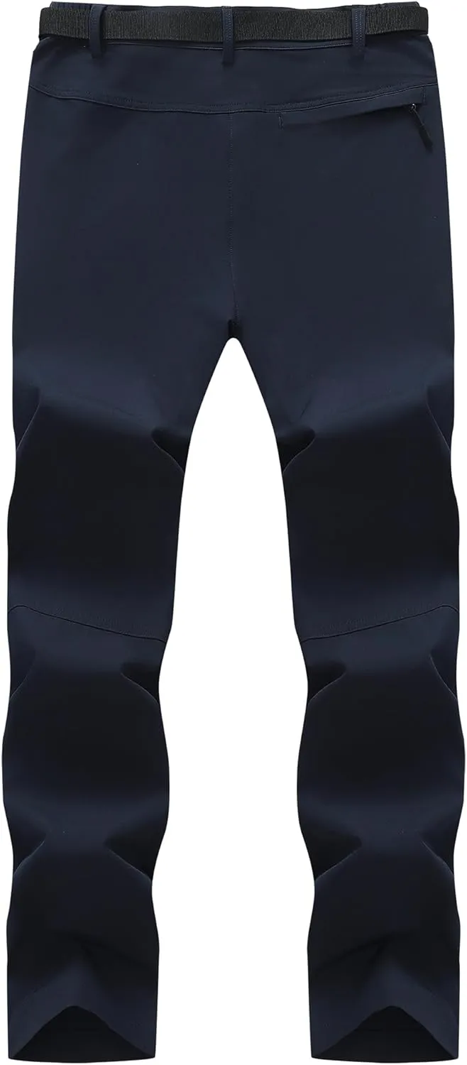 Women's Hiking Pants Lightweight Quick-Dry Water Resistant Cargo Pants with Elastic Waist Zipper Pockets